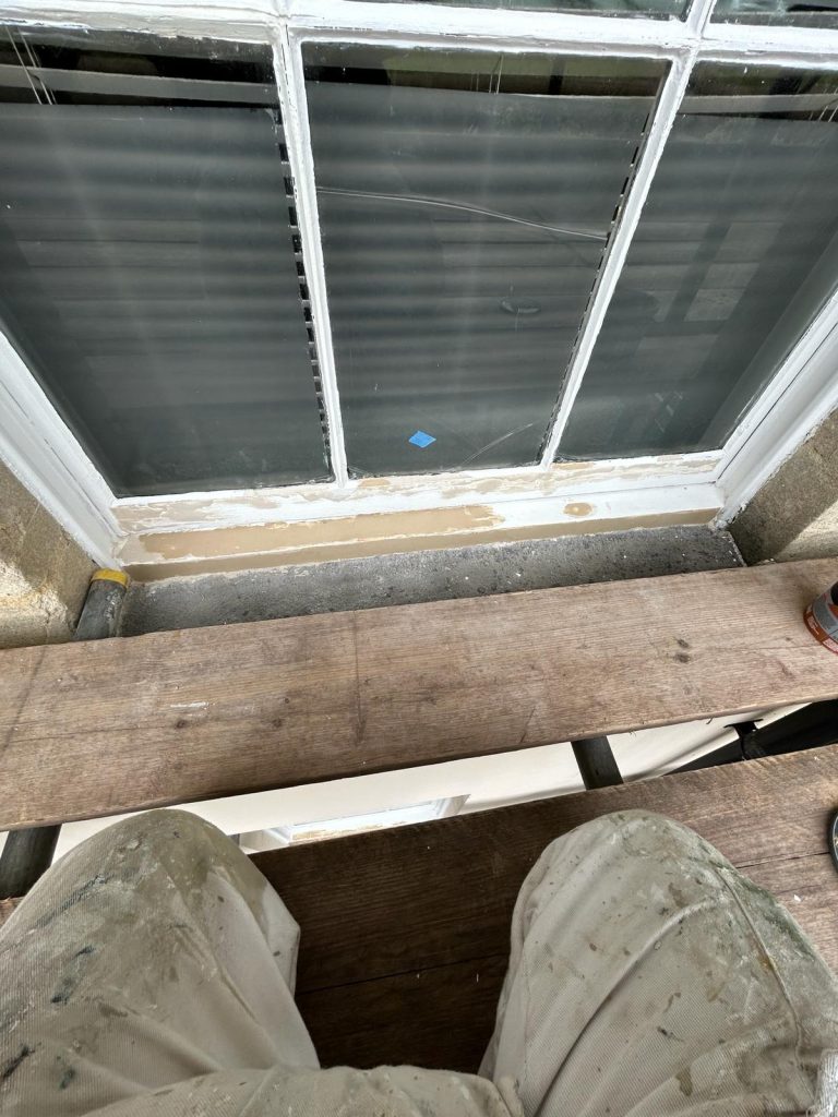 Timber-window-frame-repair-and-preparation-by-Bristol-painter